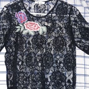 Women's Lace Embroidered Shirt